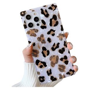 NWT White Leopard Print Iridescent Iphone 12 Max Pro Phone Case
